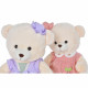Oso de Peluche DKD Home Decor Vestido 42 x 20 x 50 cm Beige Rosa Lila Infantil Oso (2 Unidades)