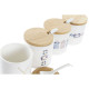 Azucarero DKD Home Decor Marinero Blanco Multicolor Bambú Dolomita 4 Piezas 7,5 x 7,5 x 7,5 cm