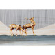 Cuadro DKD Home Decor 80 x 3 x 160 cm Hoja de planta (2 Unidades)