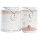 Bote DKD Home Decor Verde Rosa Vichy 15,5 x 15,5 x 21 cm (2 Unidades)