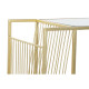 Magazine rack DKD Home Decor Golden Metal Mirror 48 x 35 x 71 cm
