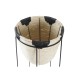 Macetero DKD Home Decor Natural Negro Metal Colonial Fibra (30 x 30 x 62 cm)