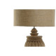 Desk lamp Home ESPRIT Natural Jute Wood 50 W 220 V 41 x 41 x 76 cm