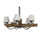 Ceiling Light Home ESPRIT Iron Teak 90 x 90 x 35 cm