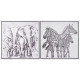 Cuadro Home ESPRIT Colonial 100 x 3,5 x 100 cm (2 Unidades)