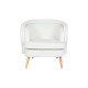 Butaca DKD Home Decor Blanco Natural Madera 91 x 80 x 78 cm
