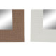 Wall mirror DKD Home Decor Brown Black Dark grey Ivory 70 x 2 x 97 cm (4 Units)