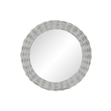 Wall mirror DKD Home Decor White Cottage Braiding Ø 60 cm 63 x 4 x 63 cm