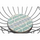 Fruit Bowl DKD Home Decor Blue Turquoise Metal MDF Wood 28 x 28 x 11 cm (2 Units)