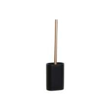 Escobilla para el Baño DKD Home Decor Negro Dorado Resina 10 x 6 x 40 cm
