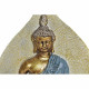 Figura Decorativa DKD Home Decor Azul Rojo Naranja Dorado Buda Oriental 15,5 x 5 x 20,7 cm (3 Unidades)