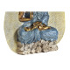 Figura Decorativa DKD Home Decor Azul Rojo Naranja Dorado Buda Oriental 15,5 x 5 x 20,7 cm (3 Unidades)