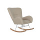 Rocking Chair Home ESPRIT White Polyester Metal 74 X 90 X 95 cm