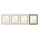Marco de Fotos Home ESPRIT Blanco Beige Cristal Poliestireno Mármol Escandinavo 26 x 2 x 31 cm (4 Unidades)