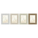 Photo frame Home ESPRIT White Beige Crystal polystyrene Scandi 19 x 2 x 24 cm (4 Units)