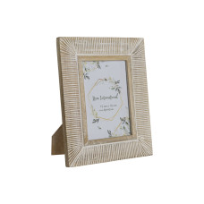 Marco de Fotos Home ESPRIT Blanco Madera de mango Moderno 21,5 x 2 x 27 cm