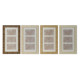 Marco de Fotos Home ESPRIT Blanco Marrón Beige Natural Cristal Poliestireno Escandinavo 26 X 2 X 44 cm (4 Unidades)
