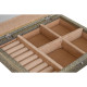 Caja-Joyero Home ESPRIT Blanco Champán Madera Aluminio 27,5 x 20 x 5,4 cm