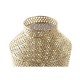 Vase DKD Home Decor Grey Golden Metal Modern 25 x 25 x 48 cm