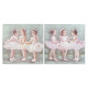 Cuadro DKD Home Decor 80 x 3 x 80 cm Bailarina Ballet Tradicional (2 Unidades)