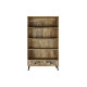 Estantería DKD Home Decor Negro Metal Marrón oscuro Madera de mango 100 x 40 x 180 cm