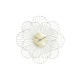 Reloj de Pared DKD Home Decor Flor Dorado Metal (57 x 4 x 57 cm)