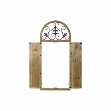 Wall mirror DKD Home Decor Natural Metal MDF Windows White Dark grey (60 x 5 x 138 cm)