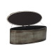 Bench DKD Home Decor   Beige Metal Polyester Dark brown (121 x 44 x 47,5 cm)