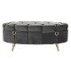 Banqueta DKD Home Decor   Gris Metal Poliéster (125 x 56 x 53 cm)