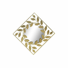 Wall mirror DKD Home Decor Mirror Golden Metal Laurel (120 x 2,5 x 120 cm)