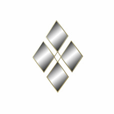 Wall mirror DKD Home Decor Golden Rhombus 63 x 2 x 90 cm