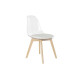 Silla de Comedor DKD Home Decor Blanco Transparente Natural Madera Policarbonato 54 x 47 x 81 cm