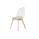 Silla de Comedor DKD Home Decor Blanco Transparente Natural Madera Policarbonato 54 x 47 x 81 cm