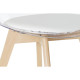 Silla de Comedor DKD Home Decor Blanco Transparente Natural Madera Policarbonato 54 x 47 x 81 cm