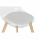 Silla de Comedor DKD Home Decor Blanco Transparente Natural Madera Policarbonato 54 x 47 x 81 cm