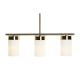 Ceiling Light DKD Home Decor White Golden Metal Crystal 60 x 15 x 25 cm