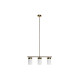 Ceiling Light DKD Home Decor White Golden Metal Crystal 60 x 15 x 25 cm