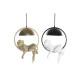 Lámpara de Techo DKD Home Decor Blanco Dorado Metal Resina 50 W 29,5 x 20 x 44,5 cm (2 Unidades)