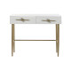 Consola DKD Home Decor Blanco Multicolor Dorado Metal Hierro Madera de mango 30 x 40 cm 90 x 45 x 74 cm