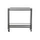 Consola DKD Home Decor Cristal Negro Metal (80 x 28 x 80,5 cm)