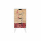 Cajonera DKD Home Decor Blanco Granate Natural Madera de caucho Madera de Paulonia 40 x 30 x 78 cm