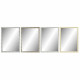 Wall mirror DKD Home Decor Brown Grey Natural Dark grey Tropical Leaf of a plant 56 x 2 x 76 cm (4 Units)
