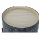 Consola DKD Home Decor Negro Plateado Metal Madera MDF 45 x 45 x 39 cm