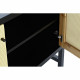 Aparador DKD Home Decor Negro Abeto Natural Ratán (120 x 38 x 76 cm)