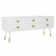 Mueble de TV DKD Home Decor Blanco Dorado Abeto Madera MDF 120 x 42 x 54 cm