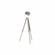Lámpara de Pie DKD Home Decor Metal Madera Plata Marrón claro Trípode (66 x 66 x 142 cm)