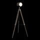 Lámpara de Pie DKD Home Decor Metal Madera Plata Marrón claro Trípode (66 x 66 x 142 cm)