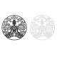 Decoración de Pared DKD Home Decor 100 x 1 x 100 cm Negro Buda Blanco Oriental (2 Unidades)