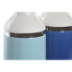 Jarrón DKD Home Decor 12 x 12 x 18,5 cm Plateado Blanco Azul cielo Azul marino Gres (2 Unidades)