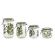 4 Tubs Home ESPRIT Green Crystal Iron 1,5 L 11,3 x 11,3 x 21,7 cm